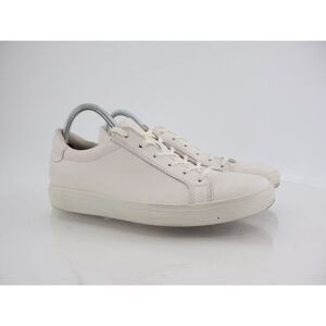 Ecco Women's Soft 7 Sneaker Size 41 10 10.5 White Leather Lace Up Shoes Comfy